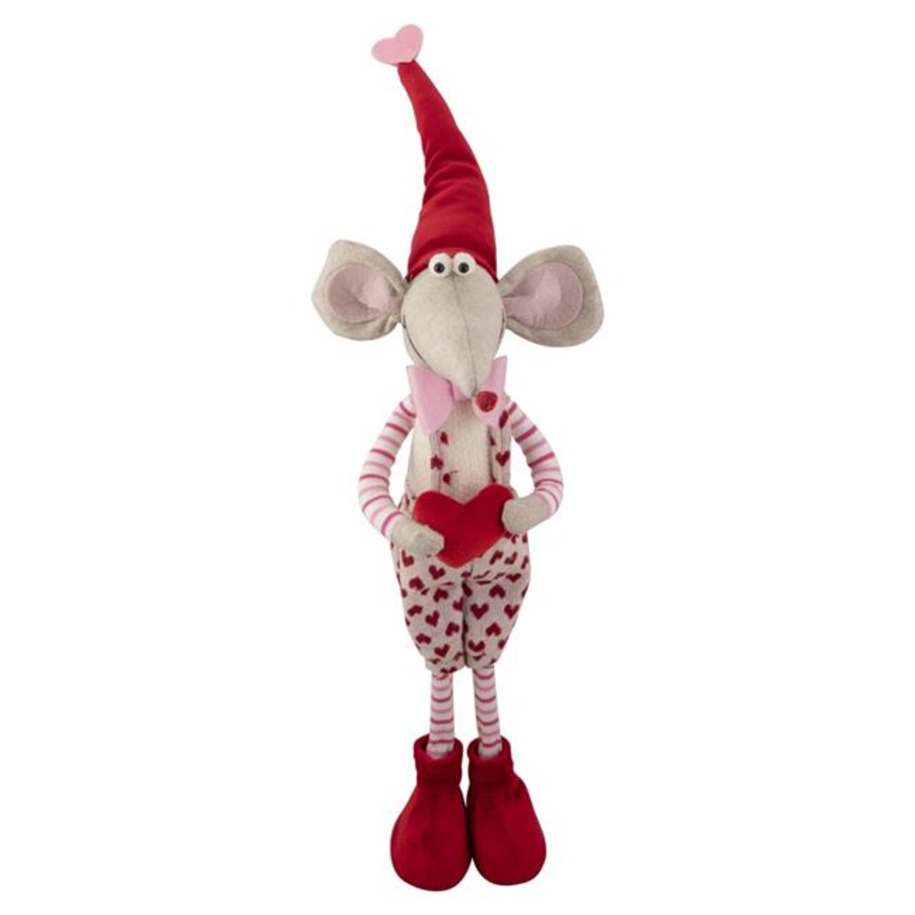 Northlight 35118064 21 in. Standing Plush Boy Mouse Valentines Day Figure